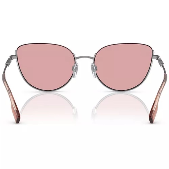 Burberry Harper Pink Silver Sunglasses- NEW